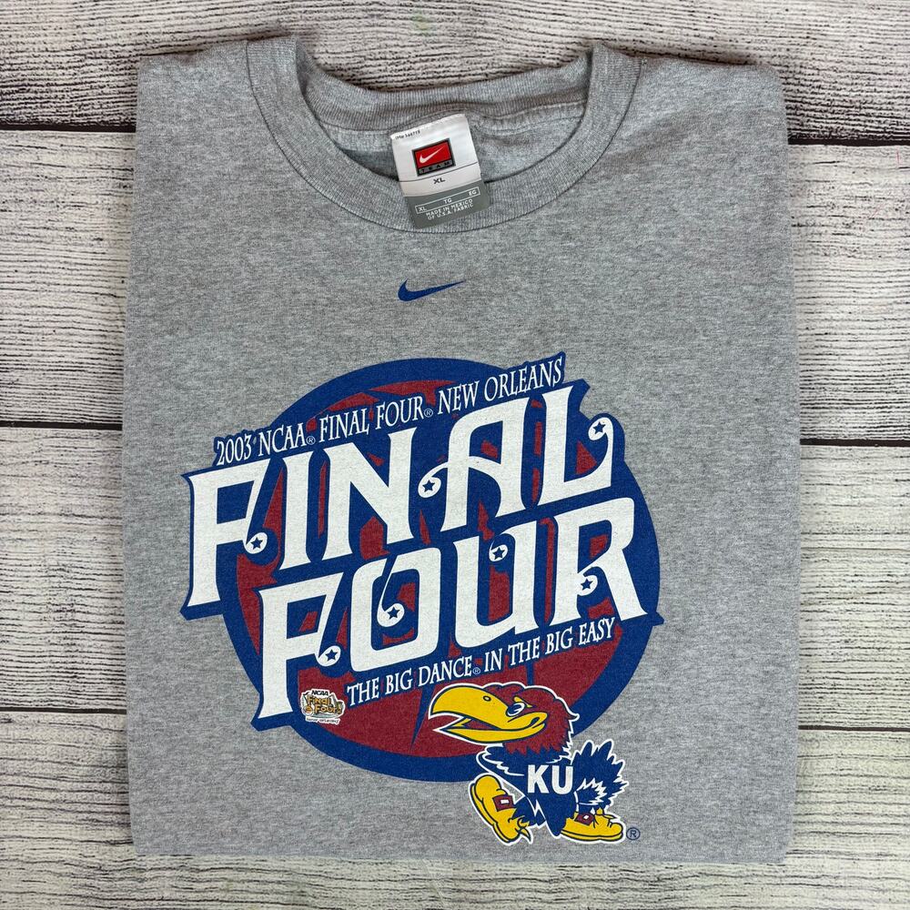 Vintage 2003 Kansas Jayhawks College Basketball Final Four T-shirt
